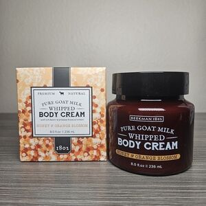 Beekman 1802 Honey & Orange Blossom Whipped Goat Milk Body Cream new in box 8oz
